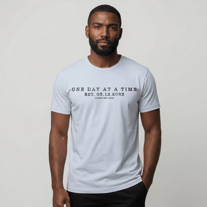 One Day At a Time Sober T Shirt fit detail (view 19)