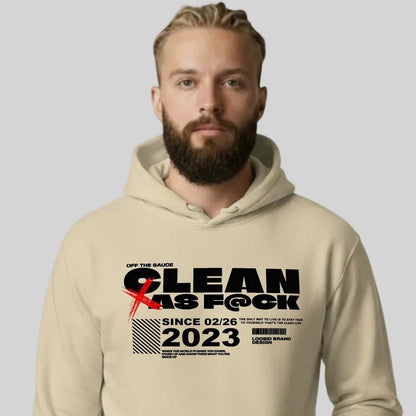 Clean As F*ck Recovery Hoodie back view (view 27)