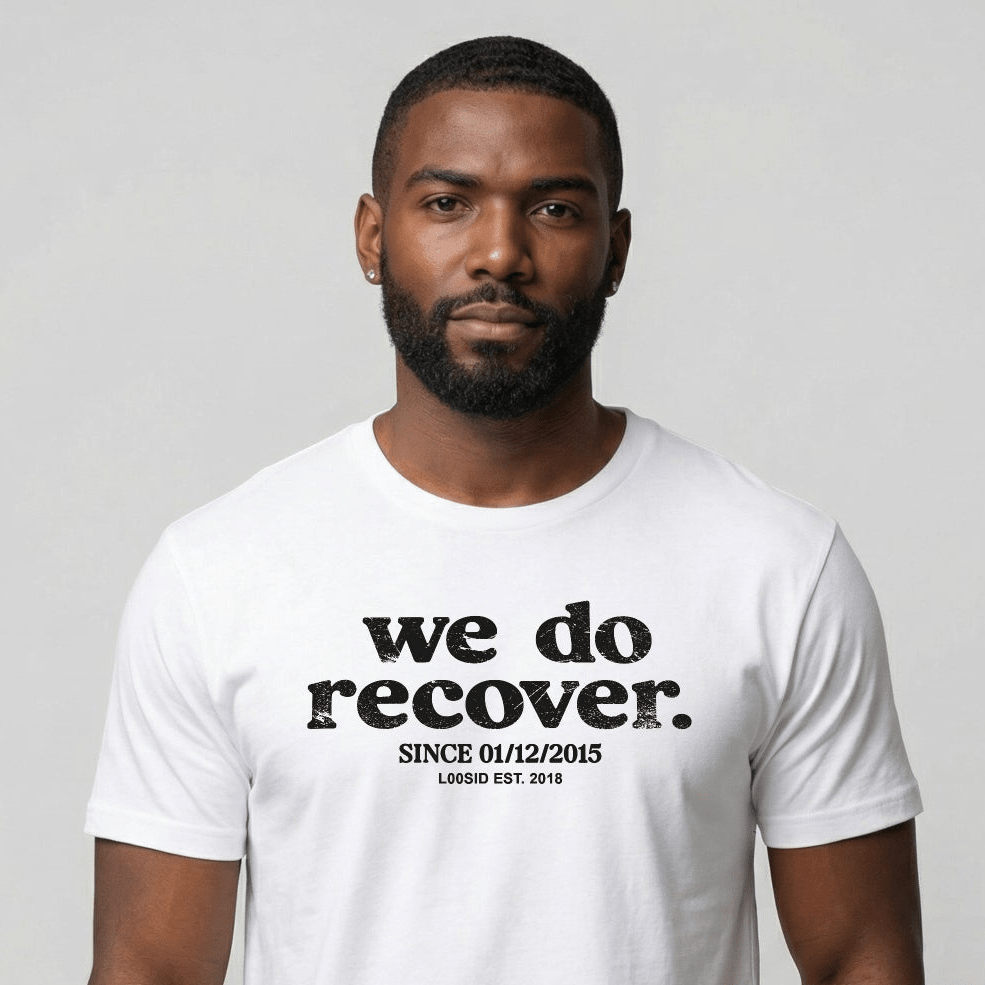 We Do Recover Men's Personalized Sober T Shirt