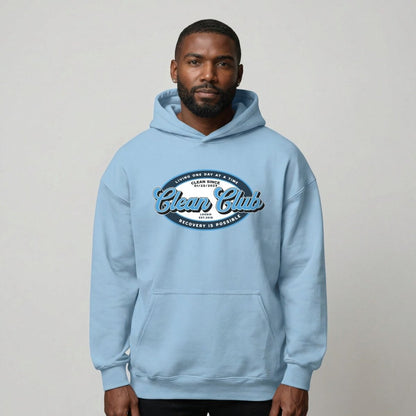Clean Club Badge Recovery Hoodie lifestyle view (view 25)