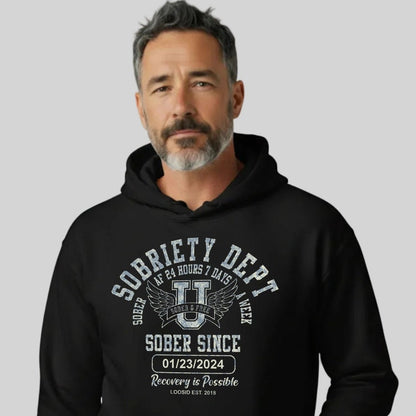 Sobriety Dept Recovery Hoodie packaging detail (view 8)