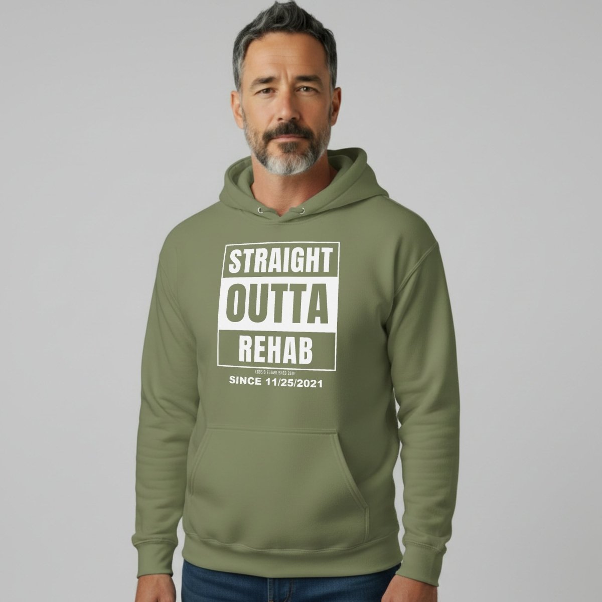 Straight Outta Rehab Recovery Hoodie side view (view 16)