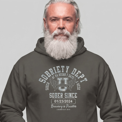 Recovery Hoodie | Men's Sobriety Dept 24/7 Hoodie