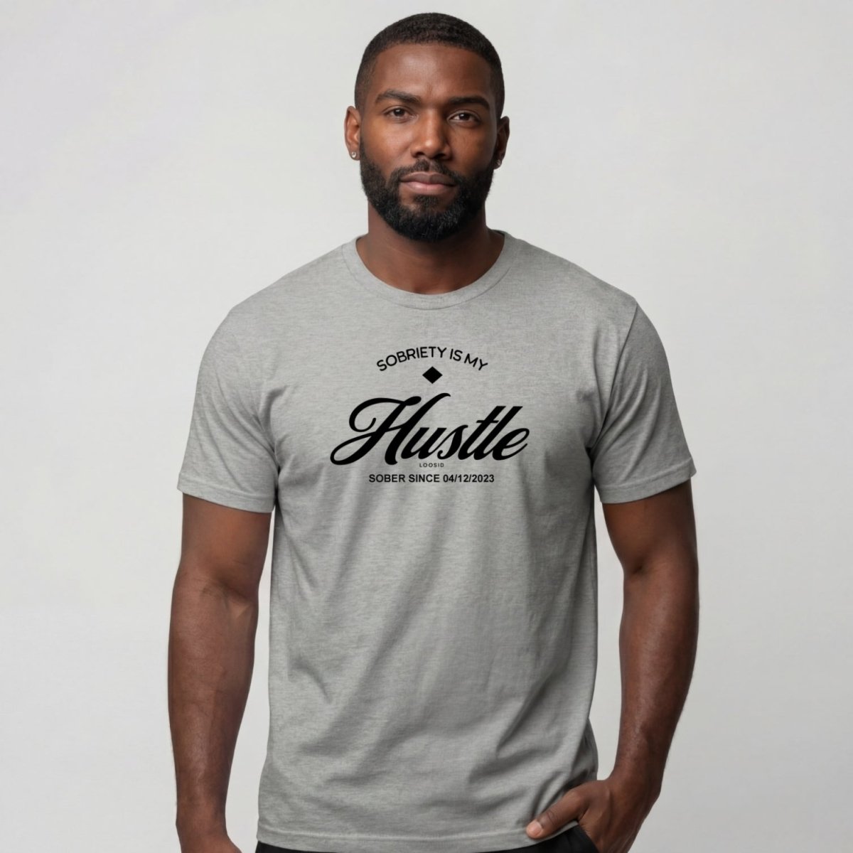 Sober T Shirt | Men's Sobriety is My Hustle Tee