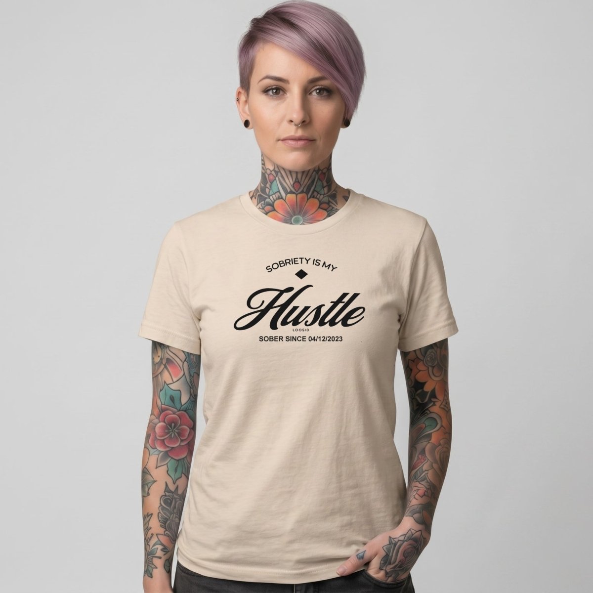 Sober T Shirt | Women's Sobriety is My Hustle Tee