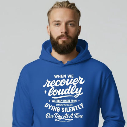 When we recover loudly Recovery Hoodie fit detail (view 9)
