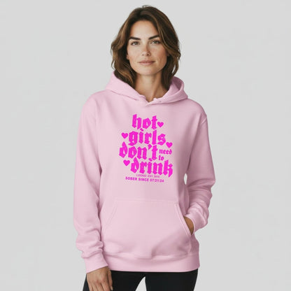 Hot Girls Don't Drink Recovery Hoodie featuring the design (view 41)