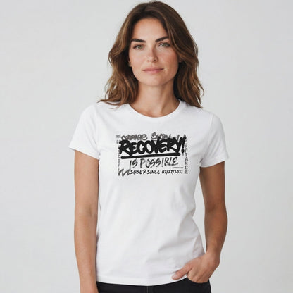 Sober T Shirt | Women's Recovery Is Possible Tee