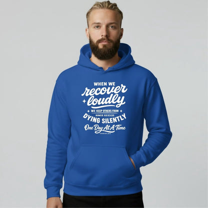 When we recover loudly Recovery Hoodie product photo (view 10)