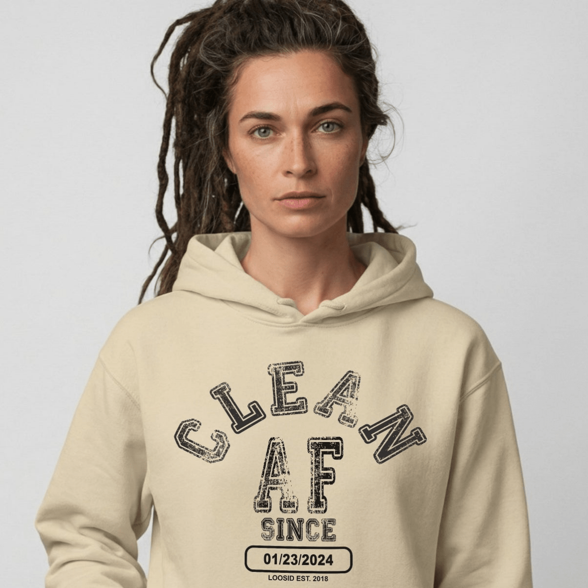 Clean AF Since Recovery Hoodie featuring the design (view 21)