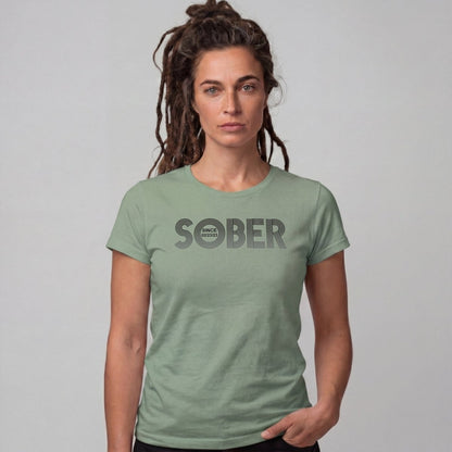Sober T Shirt | Women's Retro Sober Since Tee