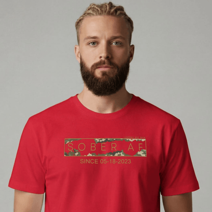 Sober T Shirt | Men's Sober AF Camo Tee
