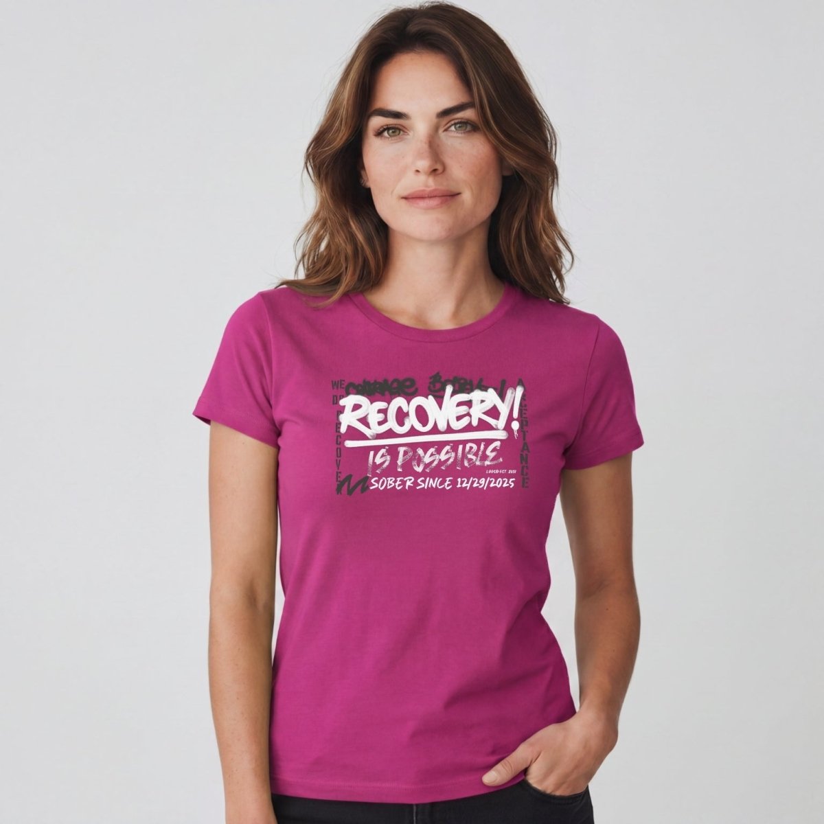Sober T Shirt | Women's Recovery Is Possible Tee