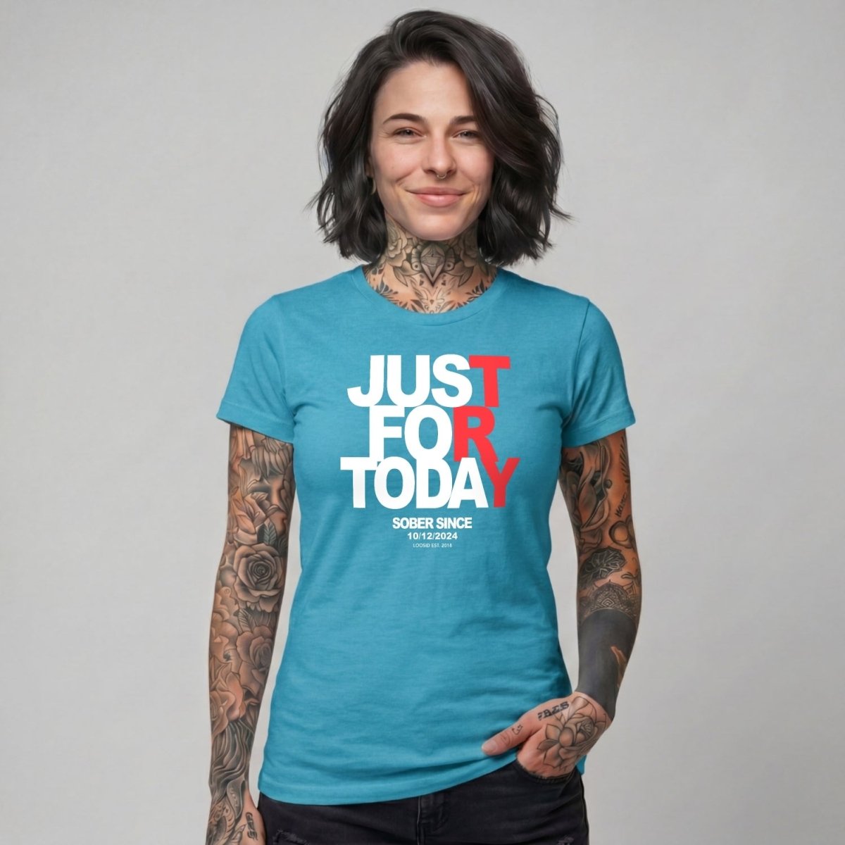 Sober T Shirt | Women's Just Try For Today Tee