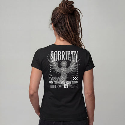 Phoenix Reborn Recovery Limited-Edition Women's T-Shirt with Sobriety Date