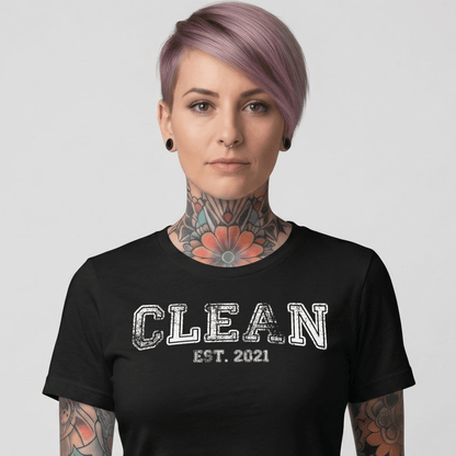 Clean EST. Sober T Shirt side view (view 6)
