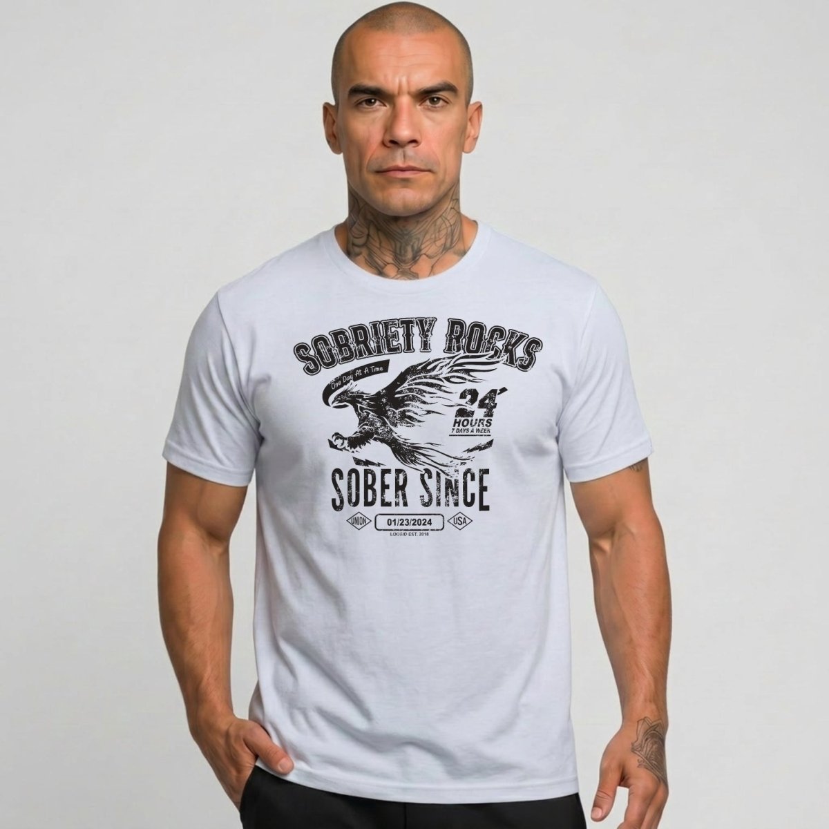 Sober Since Sober T Shirt fit detail (view 19)