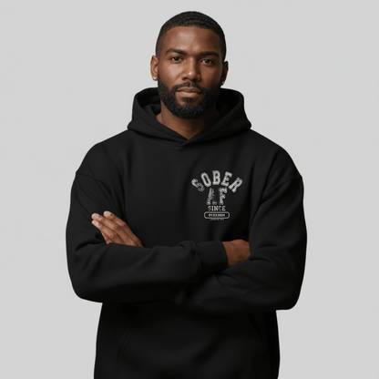 Sober AF Since Recovery Hoodie graphic detail (view 4)