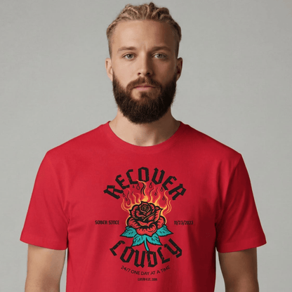 Sober T Shirt | Men's Recover Loudly Tee