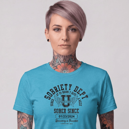 Sober T Shirt | Women's Sobriety Dept Tee