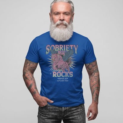 Sobriety Rocks Tour Sober T Shirt flat lay styled image (view 13)