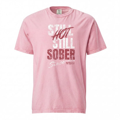 Still Hot Still Sober Women garment dyed Sober T Shirt side view (view 26)