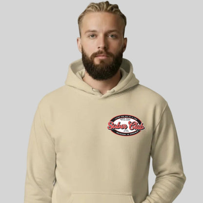 Sober Club Badge Recovery Hoodie featuring the design (view 41)