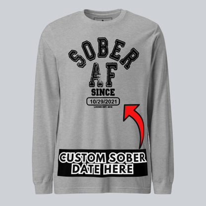 Sober AF Since Long Sleeve Sober T Shirt fit detail (view 19)