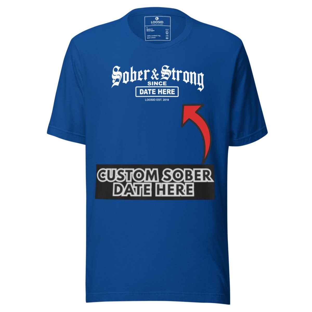 Old School Sober & Strong Sober T Shirt packaging detail (view 28)