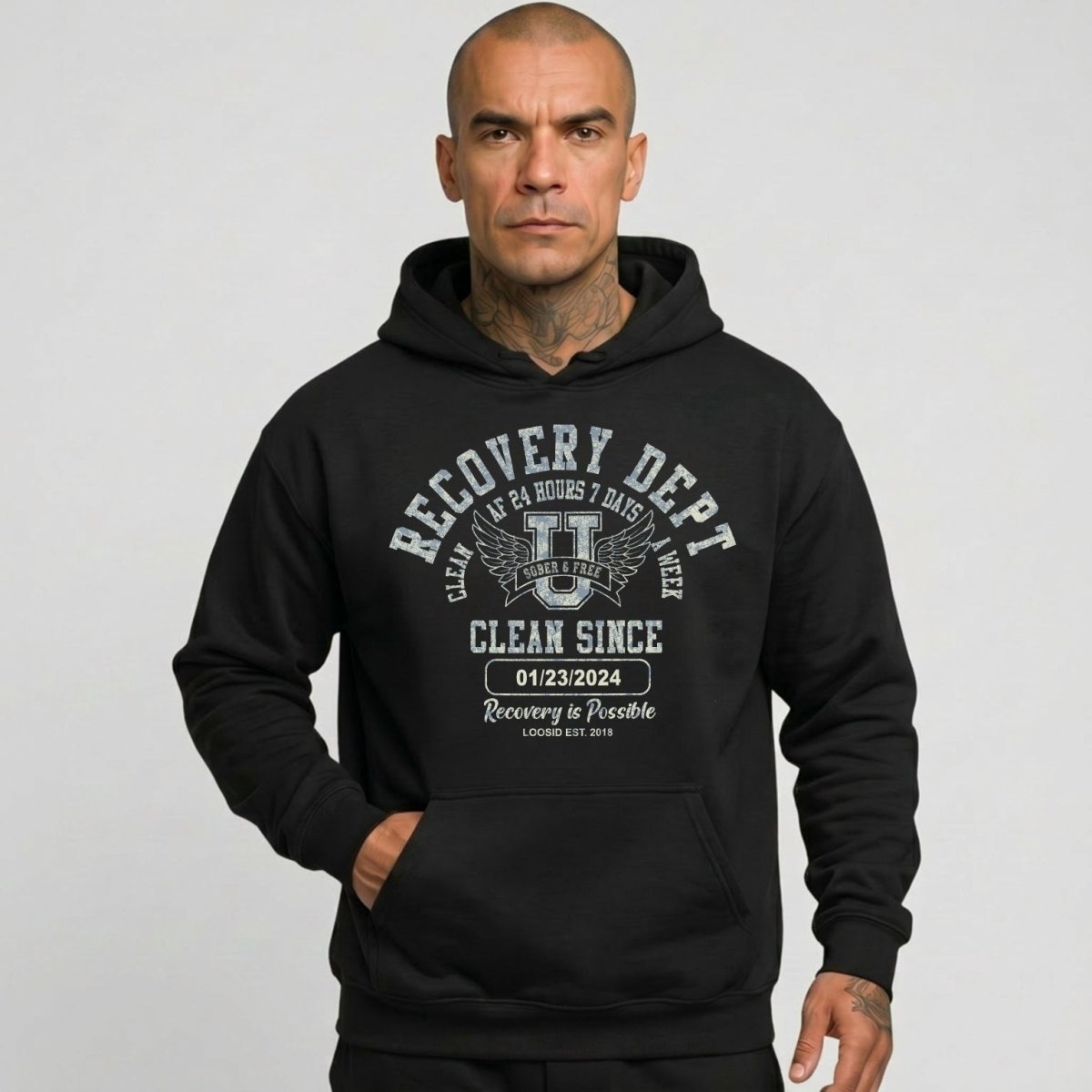 Recovery Dept Recovery Hoodie graphic detail (view 4)