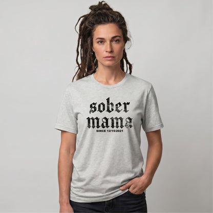 Sober Mama Sober T Shirt close-up view (view 22)