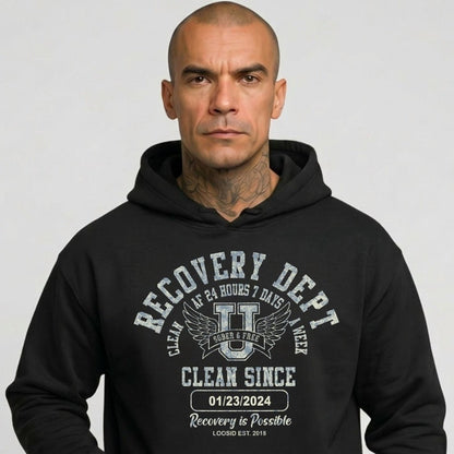 Loosid Recovery Dept Recovery Hoodie featuring the design