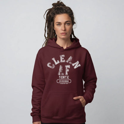 Clean AF Since Recovery Hoodie product photo (view 10)