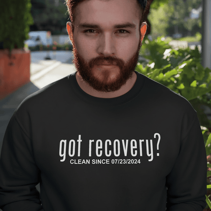 Got Recovery Long Sleeve Sober T Shirt close-up view (view 2)
