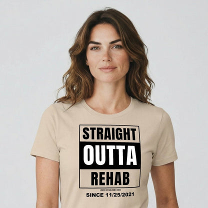 Straight Outta Rehab Sober T Shirt lifestyle view (view 15)