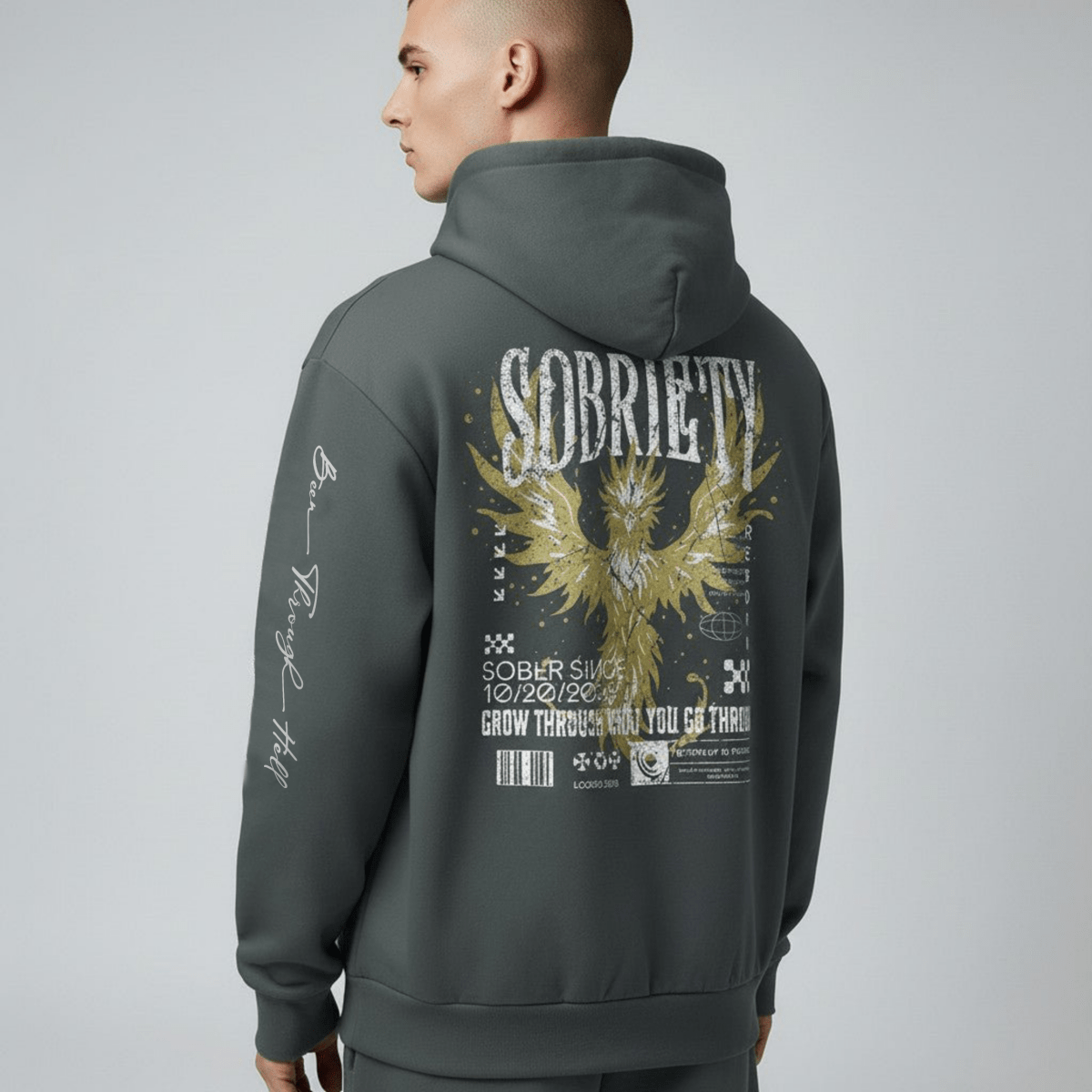 Loosid Sober Hoodie Limited Edition Recovery Hoodie featuring the design