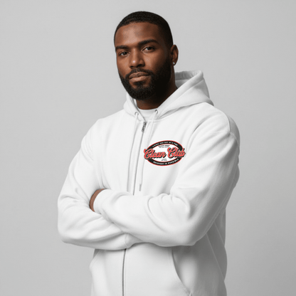Clean Club Badge Unisex Zip Recovery Hoodie side view (view 16)