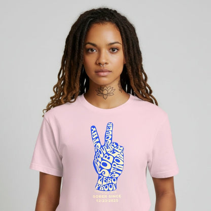 Peace & Sober Sober T Shirt close-up view (view 22)