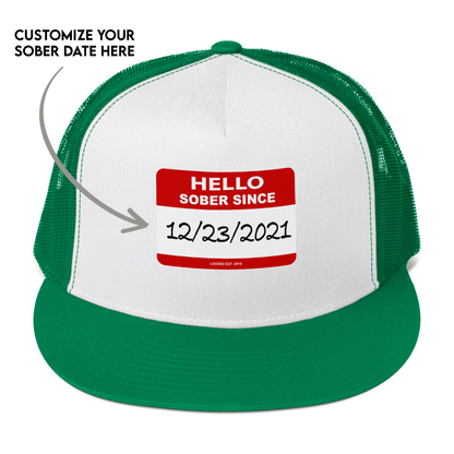 Hello Sober Since Sober Hat graphic detail (view 14)
