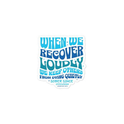 When We Recover. Sober Sticker flat lay styled image (view 3)