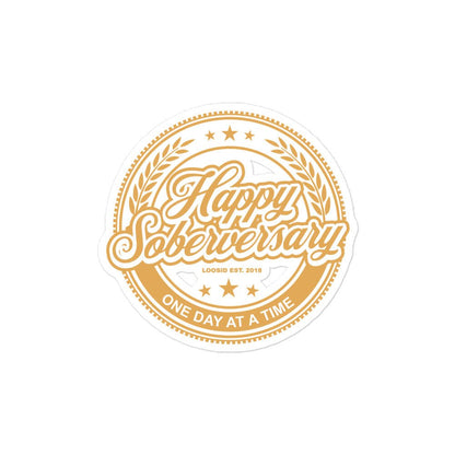 Happy Soberversary Sober Sticker graphic detail (view 4)
