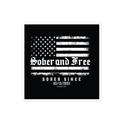 Sober and Free Stickers Sober Sticker graphic detail (view 4)