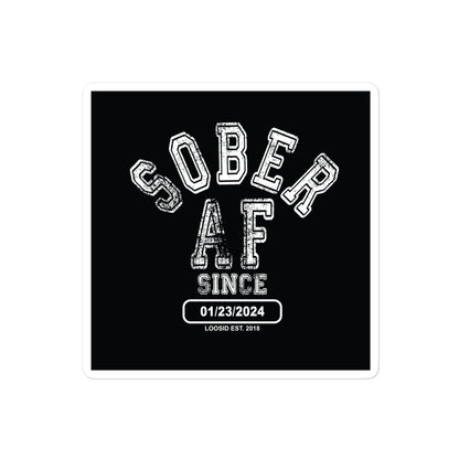Sober AF Sober Sticker graphic detail (view 4)