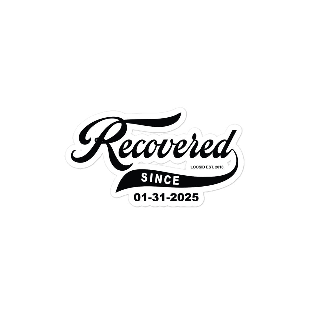 Recovered Since Sober Sticker lifestyle view (view 5)