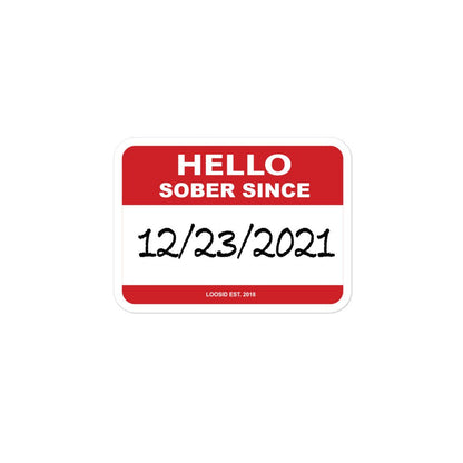 Hello Sober Sticker graphic detail (view 4)
