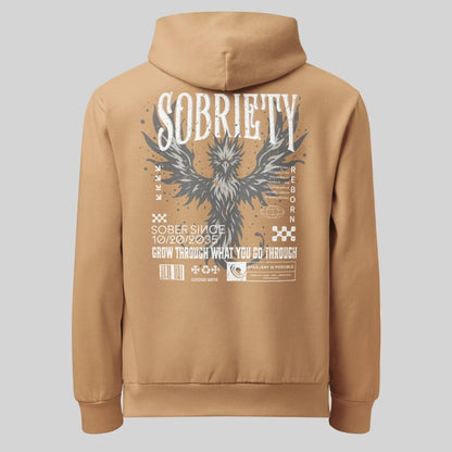 Sober Hoodie Limited Edition Recovery Hoodie close-up view (view 2)