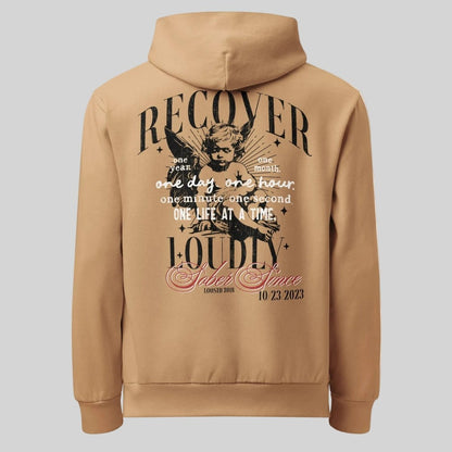 Sober Hoodie Limited Edition Recovery Hoodie close-up view (view 2)