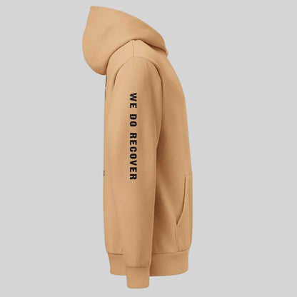 Recover Loudly Tan Recovery Hoodie Limited Edition Recovery Hoodie packaging detail (view 8)