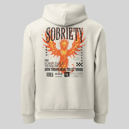 Sober Hoodie Limited Edition Recovery Hoodie close-up view (view 2)