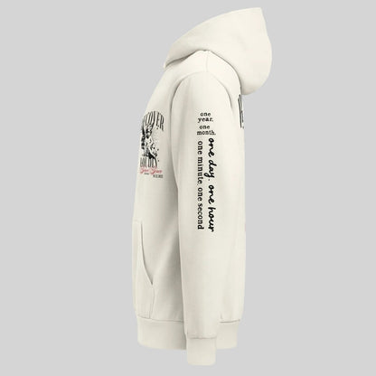 Cream Recover Loudly Hoodie ULTRA Premium Garment Dyed Recovery Hoodie lifestyle view (view 5)